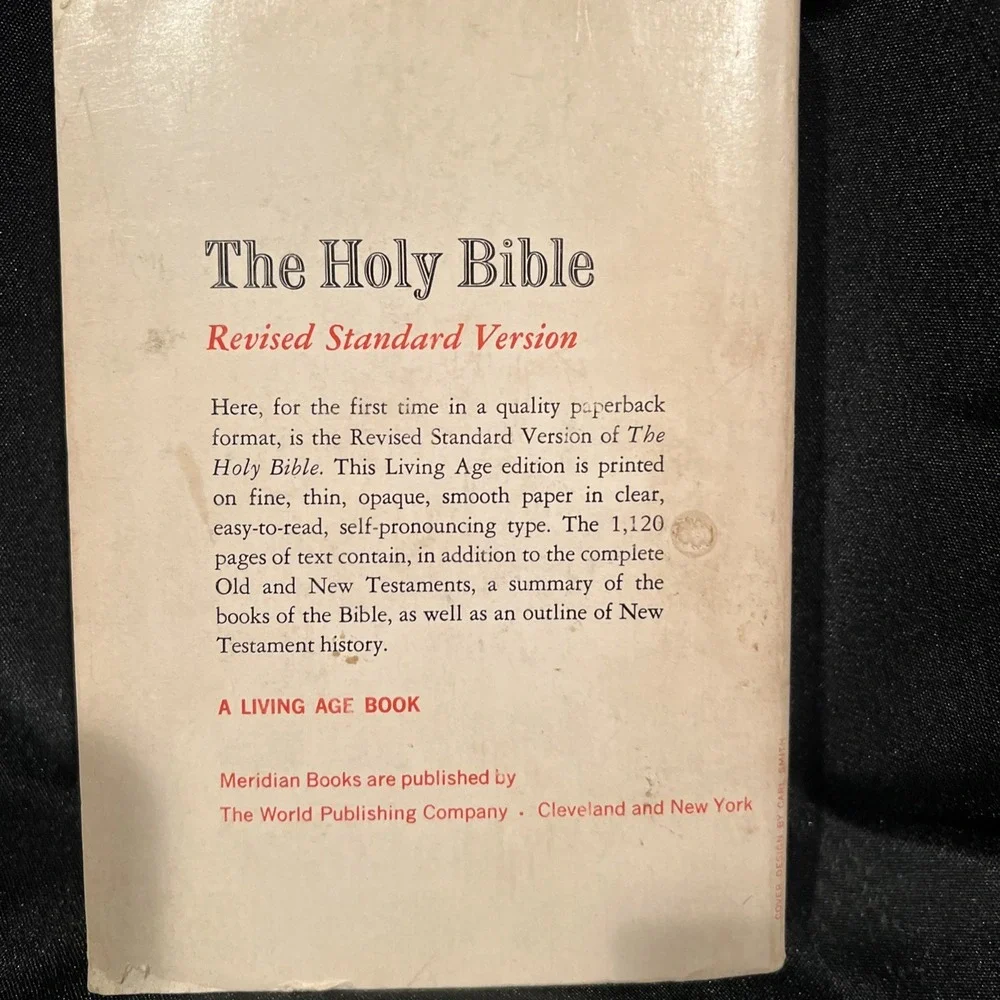 The Holy Bible / Revised standard version‎ 1962 Living Age/Meridian Books